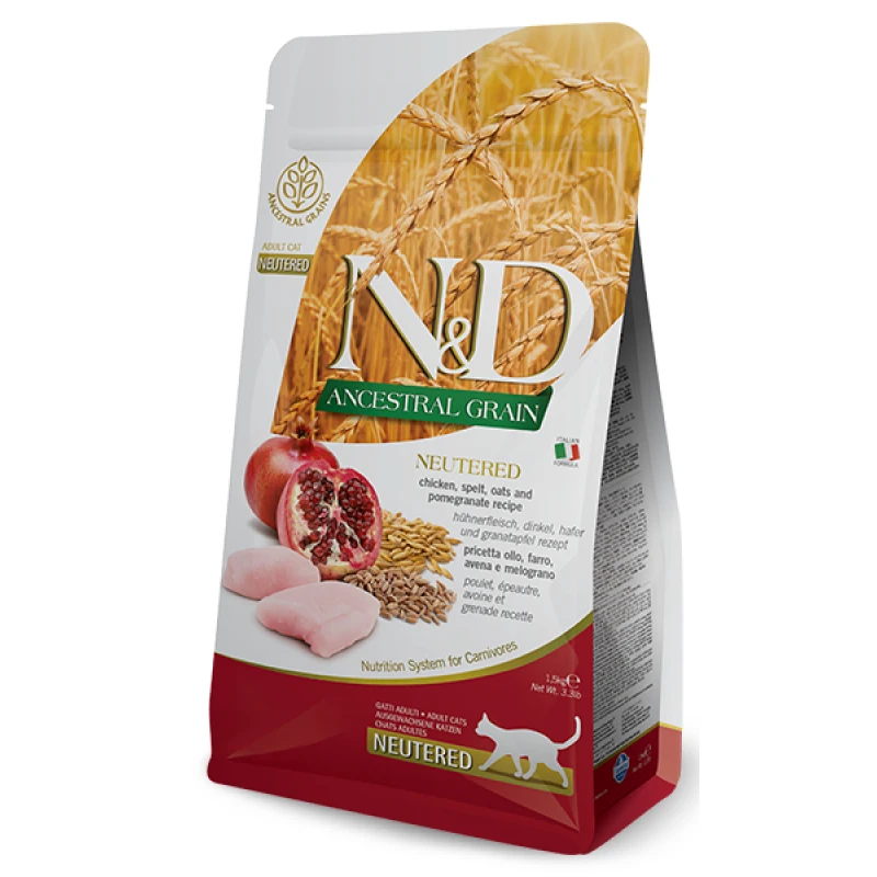 N&D LOW GRAIN CAT ΓΙΑ ΣΤΕΙΡΩΜΕΝΕΣ ΓΑΤΕΣ 300gr ΓΑΤΕΣ