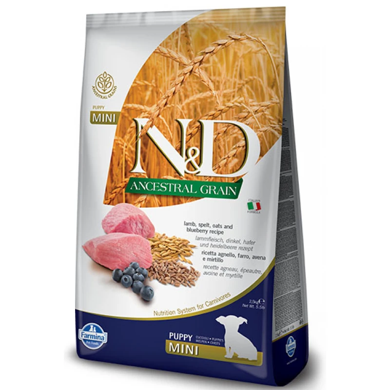 N&D Low Grain Lamb & Blueberry Puppy Mini 2.5kg ΣΚΥΛΟΙ