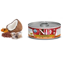 N&D Cat Quinoa Skin & Coat Herring Wet Food 80gr (12τμχ) N&D Cat Quinoa Skin & Coat Herring Wet Food 80gr (12τμχ)