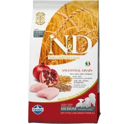 N&D Low Grain Chicken & Pomegranate Puppy Medium & Maxi 2,5kg N&D Low Grain Chicken & Pomegranate Puppy Medium & Maxi 2,5kg