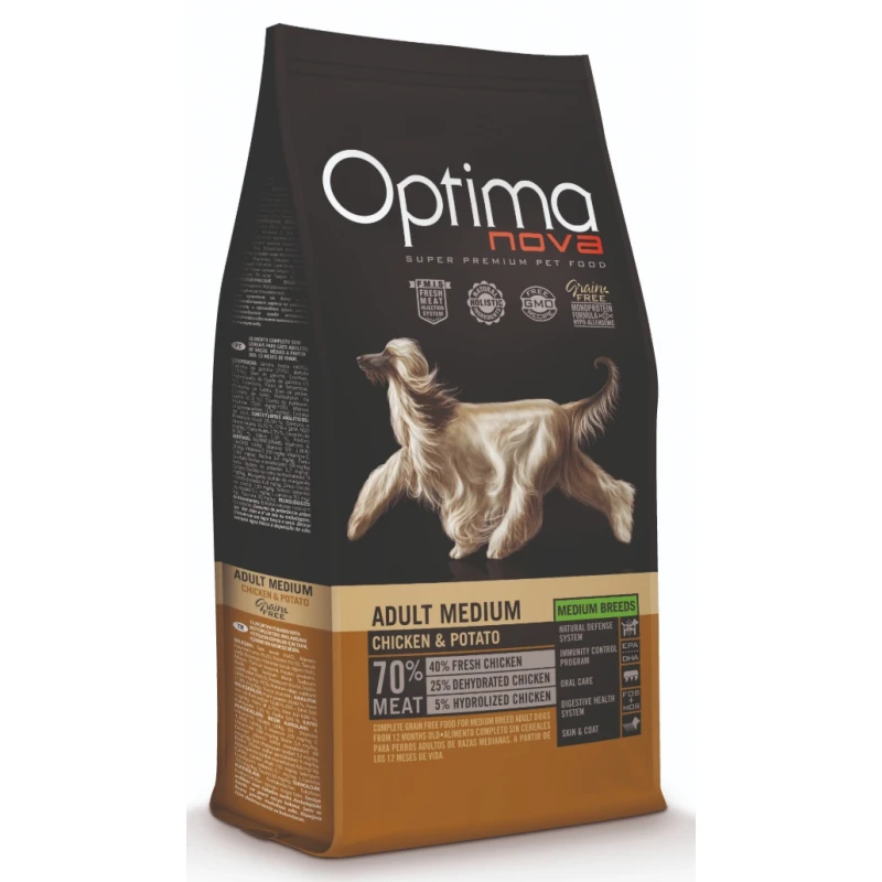 Optimanova Grain Free Adult Medium Chicken & Potato 12kg ΞΗΡΑ ΤΡΟΦΗ ΣΚΥΛΟΥ