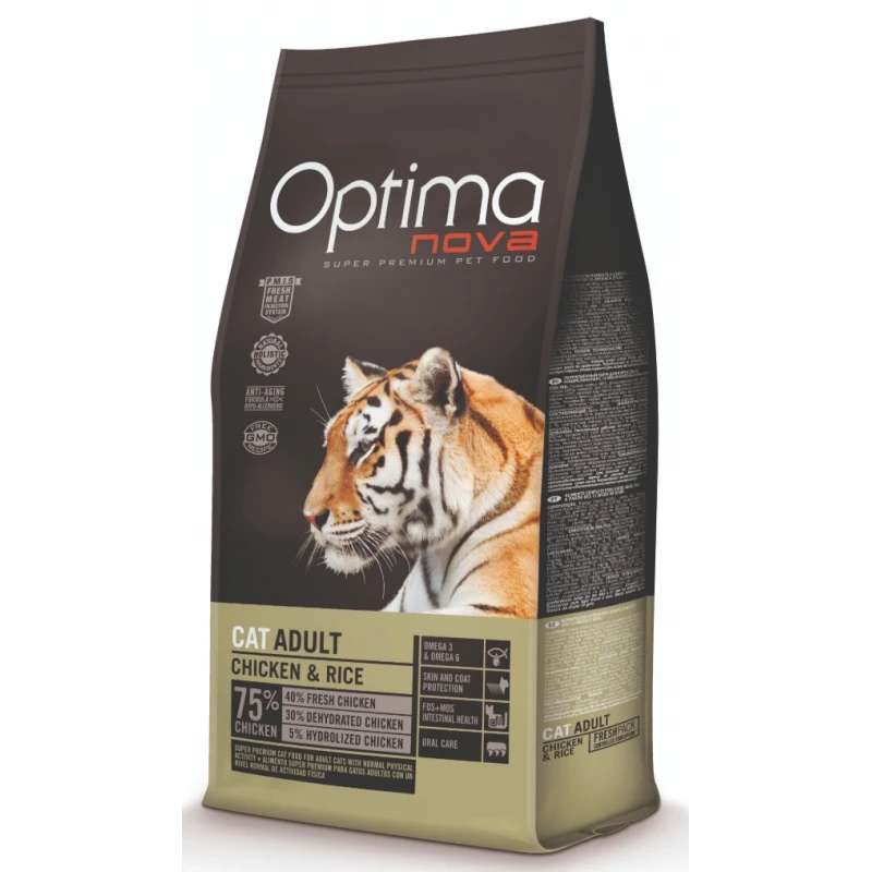 Optimanova Cat  Adult Chicken & Rice 2kg ΞΗΡΑ ΤΡΟΦΗ ΓΑΤΑΣ