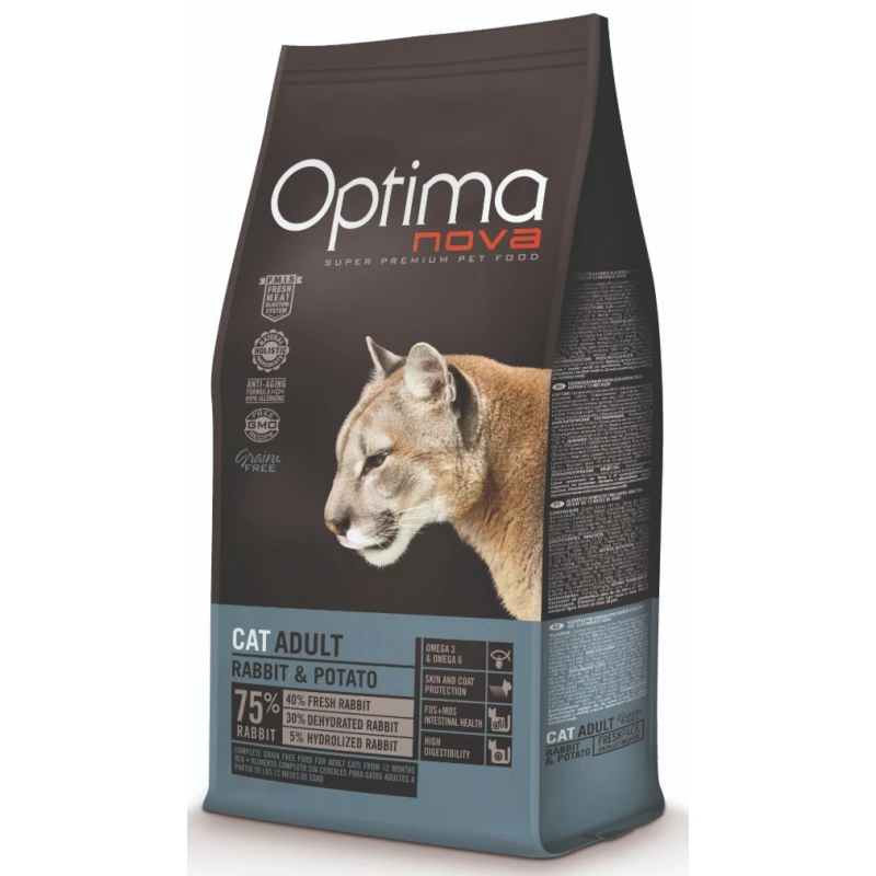 Optimanova Cat Grain Free Adult Rabbit & Potato 2kg ΞΗΡΑ ΤΡΟΦΗ ΓΑΤΑΣ