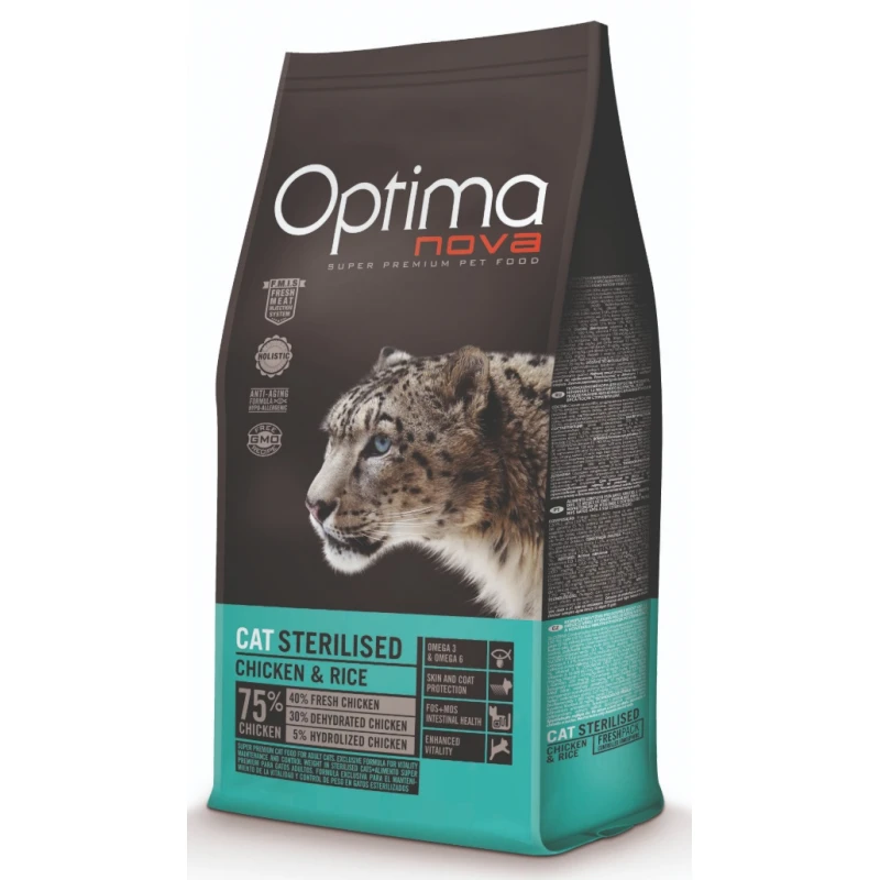 Optimanova Cat Adult Sterilised Chicken & Rice 8kg ΞΗΡΑ ΤΡΟΦΗ ΓΑΤΑΣ