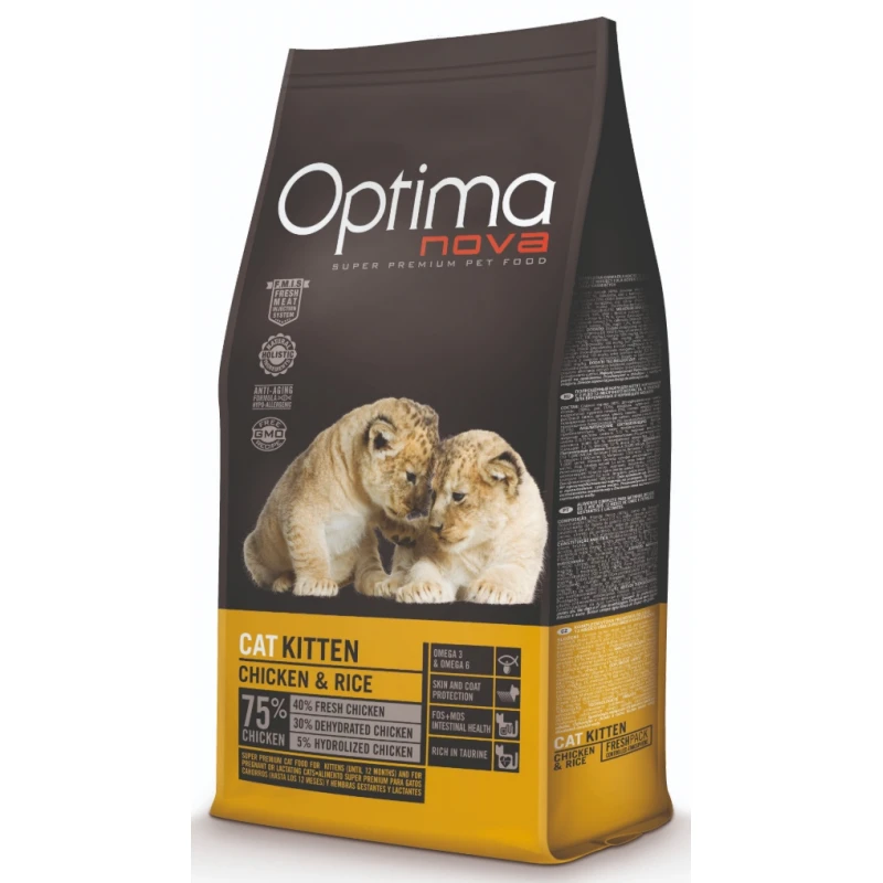 Optimanova Cat Kitten Chicken & Rice 2kg ΞΗΡΑ ΤΡΟΦΗ ΓΑΤΑΣ