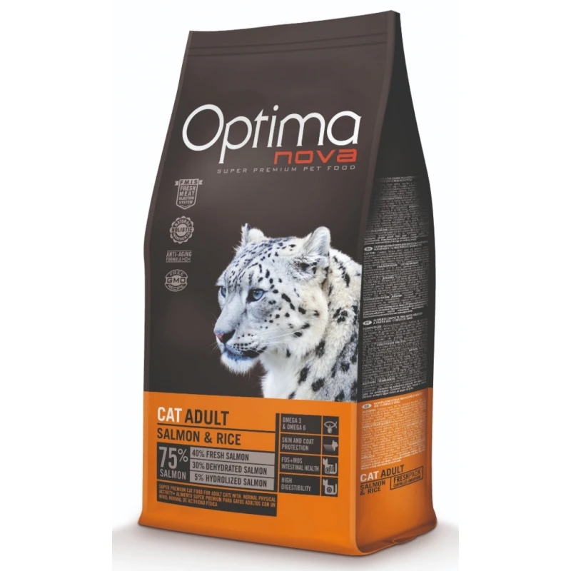 Optimanova Cat Adult Salmon & Rice 2kg ΞΗΡΑ ΤΡΟΦΗ ΓΑΤΑΣ