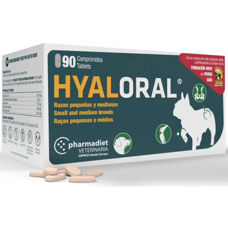 HYALORAL ΜΕ ΚΟΛΛΑΓΟΝΟ SMALL AND MEDIUM BREEDS 90TABS ΣΥΜΠΛΗΡΩΜΑΤΑ ΔΙΑΤΡΟΦΗΣ & ΒΙΤΑΜΙΝΕΣ ΣΚΥΛΟΥ