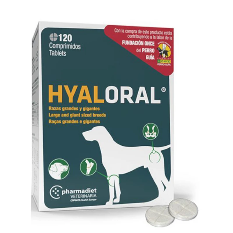 HYALORAL ΜΕ ΚΟΛΛΑΓΟΝΟ LARGE AND GIANT BREEDS 120TABS ( 1tab for 20kg) ΣΥΜΠΛΗΡΩΜΑΤΑ ΔΙΑΤΡΟΦΗΣ & ΒΙΤΑΜΙΝΕΣ ΣΚΥΛΟΥ