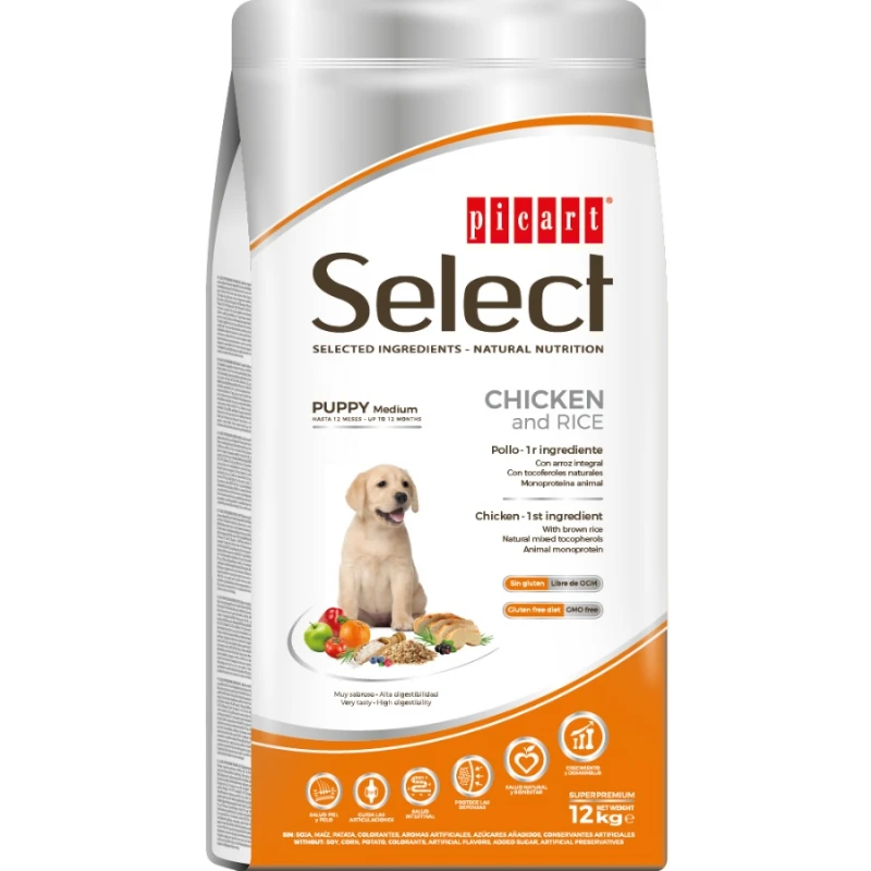 Picart Select Puppy Medium 3kg ΞΗΡΑ ΤΡΟΦΗ ΣΚΥΛΟΥ