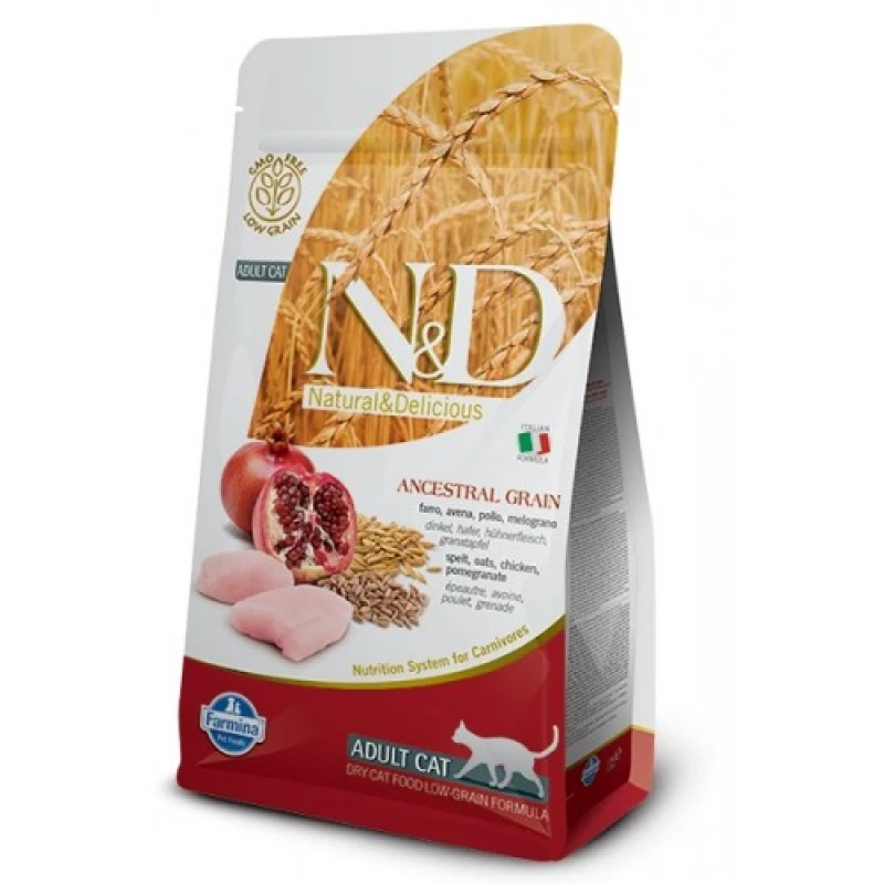 N&D LOW GRAIN CHICKEN & POMEGRANATE ADULT CAT 5KG