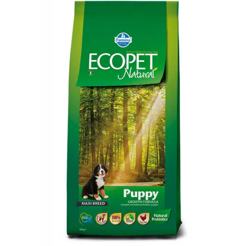 Farmina Ecopet Natural Puppy Maxi 12kg + 2kg Δώρο ΣΚΥΛΟΙ