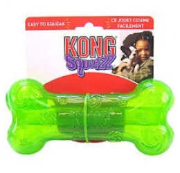 Kong Squeezz Crackle Bone Medium Kong Squeezz Crackle Bone Medium