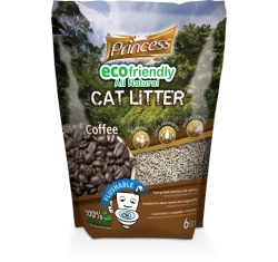Άμμος - Πέλλετ Για Γάτες Princess Eco Coffee 6lt (Βιοδιασπώμενο)