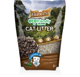 Άμμος - Πέλλετ Για Γάτες Princess Eco Coffee 6lt (Βιοδιασπώμενο)