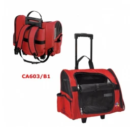 Τσάντα Μεταφοράς Σκύλου Ή Γάτας "maxi" Της Camon 43x26x36cm Κόκκινη