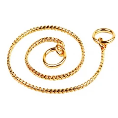 Ανοξείδωτος Λεπτός Πνίχτης Σκύλου Round Snake Gold της Pet Interest L 0.3x45cm Ανοξείδωτος Λεπτός Πνίχτης Σκύλου Round Snake Gold της Pet Interest L 0.3x45cm