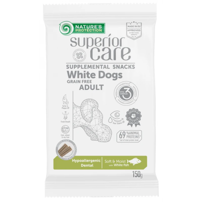 Nature's Protection Hypoallergenic Dental With White Fish 150gr ΣΚΥΛΟΙ