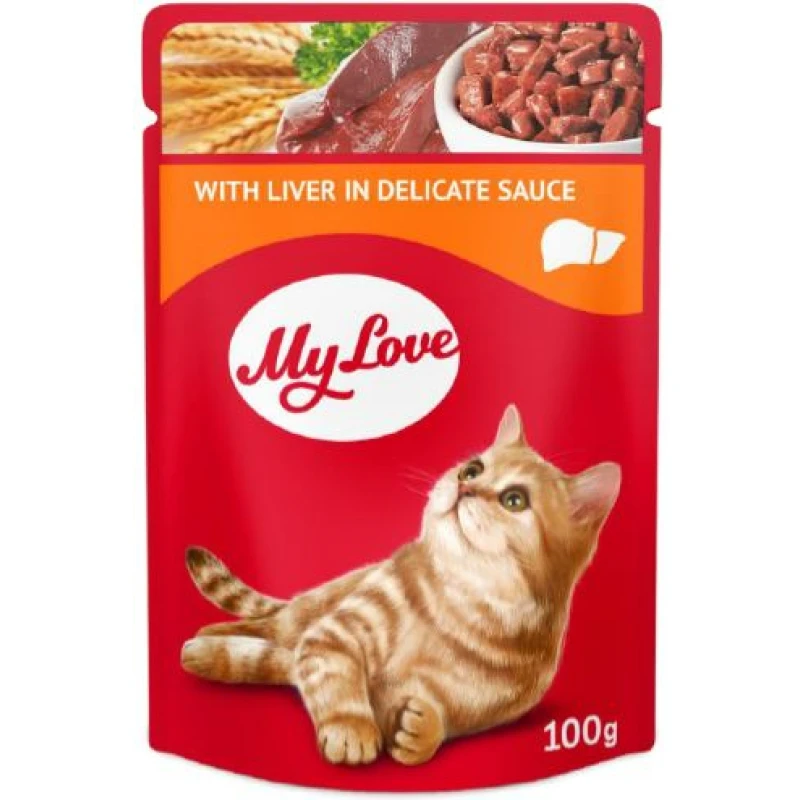 My Love Cat Ψάρι σε σάλτσα 100gr ΥΓΡΗ ΤΡΟΦΗ -  ΚΟΝΣΕΡΒΕΣ ΓΑΤΑΣ