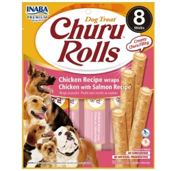 Λιχουδιές Churu Dog Rolls Chicken and Salmon 8 x 12gr Λιχουδιές Churu Dog Rolls Chicken and Salmon 8 x 12gr