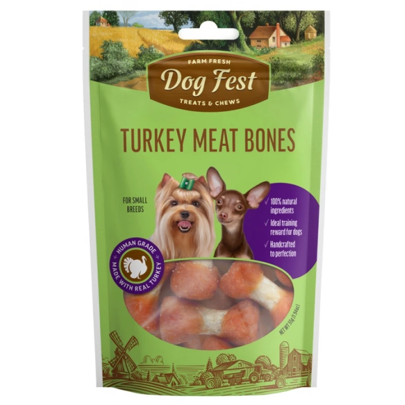Λιχουδιές Dog Fest Small Turkey Meat Bones 55gr ΣΚΥΛΟΙ