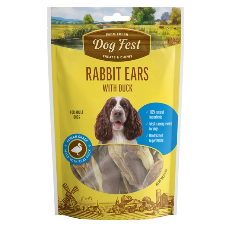 Λιχουδιές Dog Fest Rabbit Ears with Duck 90gr ΣΚΥΛΟΙ
