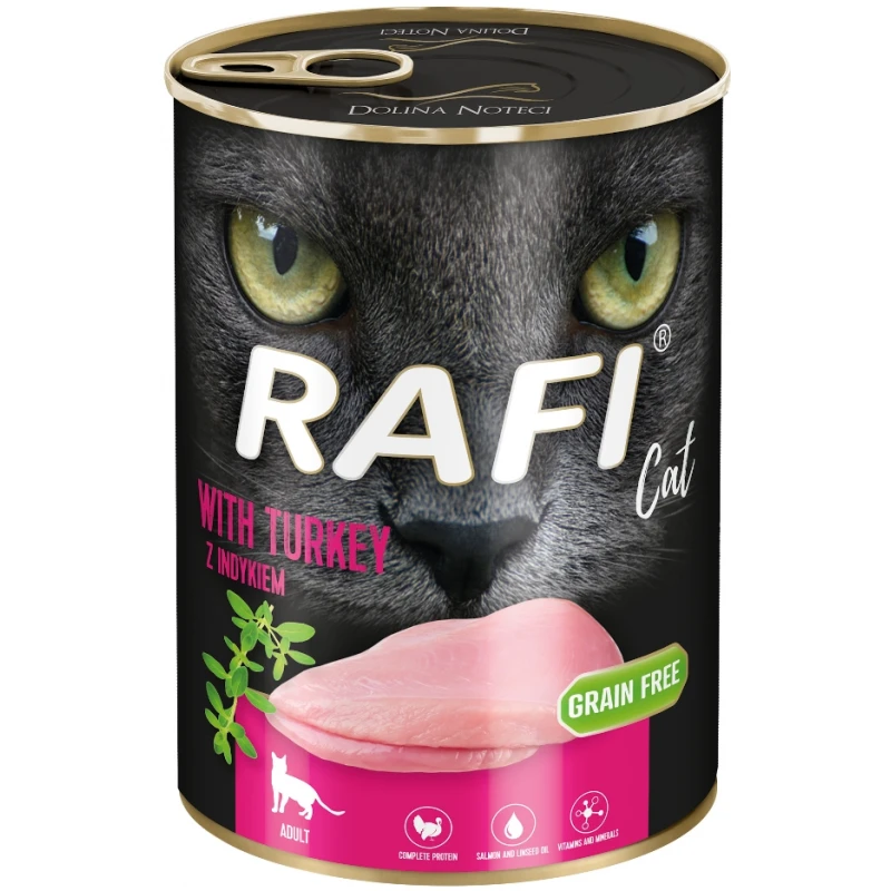 Rafi Cat Grain free Adult Turkey (γαλοπούλα) Pate 12x400gr ΓΑΤΕΣ