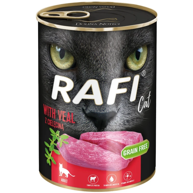 Rafi Cat Grain free Adult Veal (Μοσχάρι) Pate 12x400gr ΓΑΤΕΣ