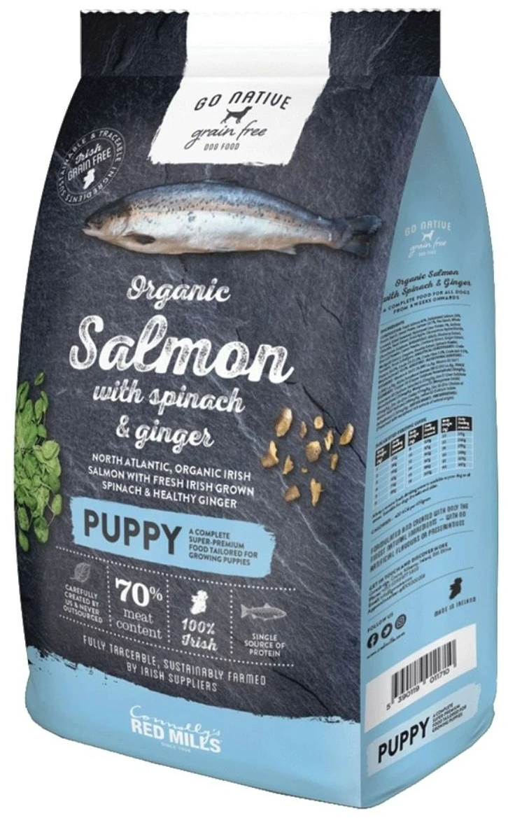 Organic salmon dog top food