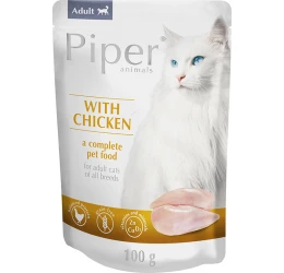 Piper Cat Adult Chicken (Κοτόπουλο) Pouch 100gr Piper Cat Adult Chicken (Κοτόπουλο) Pouch 100gr
