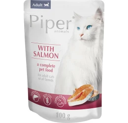 Piper Cat Adult Salmon (Σολομός) Pouch 100gr Piper Cat Adult Salmon (Σολομός) Pouch 100gr
