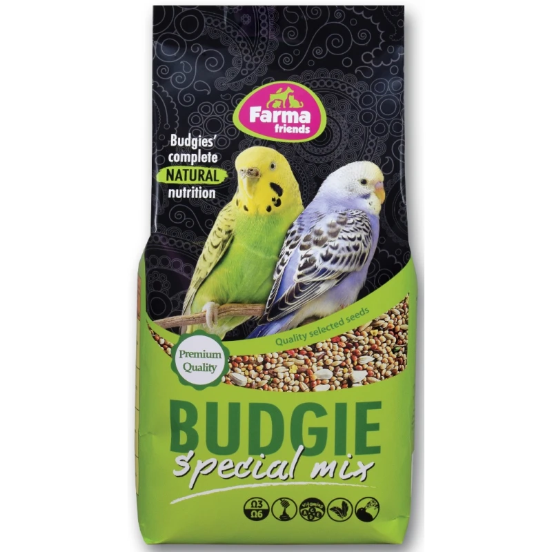 Τροφή για Παπαγαλάκια Farma Budgie Special Mix 1kg ΠΟΥΛΙΑ