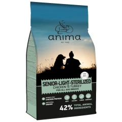Anima Light & Sterilized Chicken & Turkey 14kg