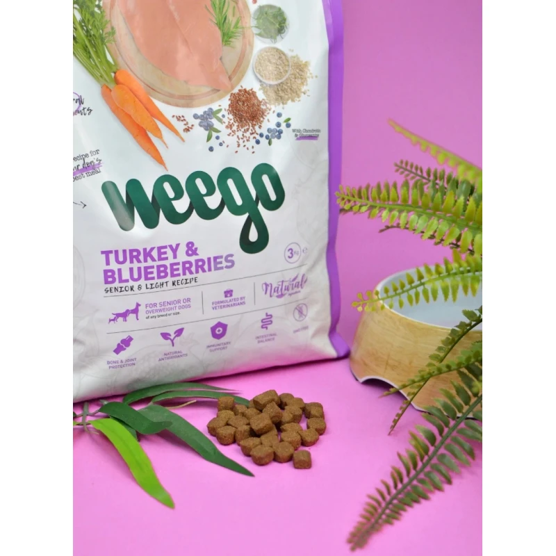 Weego Dog Light & Senior Turkey & Blueberries 3kg Σκύλοι