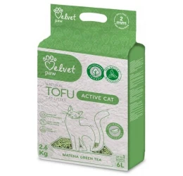 Υπόστρωμα Γάτας Velvet Paw Tofu Cat Litter with Green Tea 6lt (2,6kg)