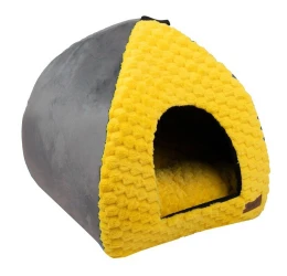 Κρεβάτι Φωλιά Σκύλου και Γάτας Woofmoda 42x42x52cm Γκρι-Κίτρινο Κρεβάτι Φωλιά Σκύλου και Γάτας Woofmoda 42x42x52cm Γκρι-Κίτρινο