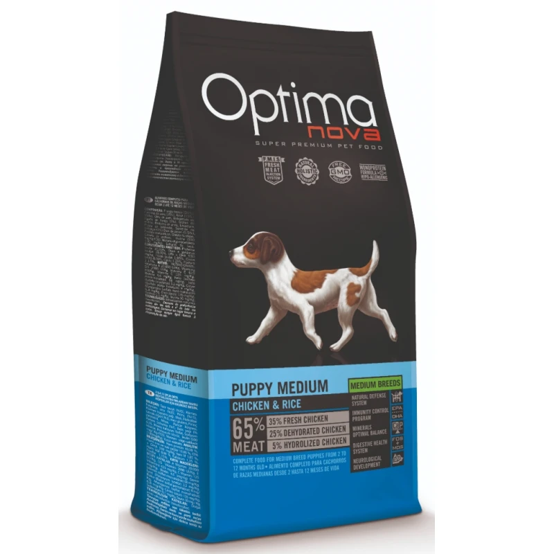 Optimanova Puppy Medium Chicken & Rice 2kg  ΞΗΡΑ ΤΡΟΦΗ ΣΚΥΛΟΥ