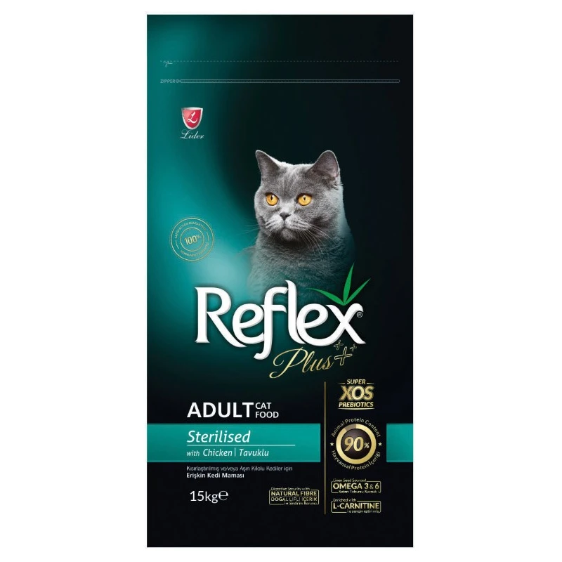 Reflex Plus Adult Sterilised κοτόπουλο 15kg ΞΗΡΑ ΤΡΟΦΗ ΓΑΤΑΣ