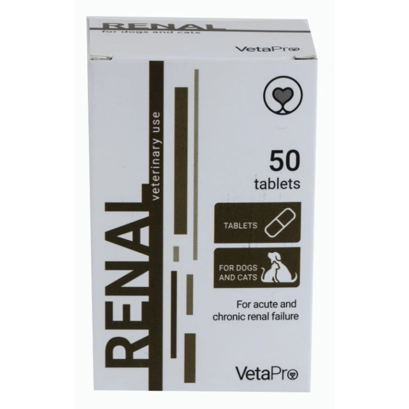 VETAPRO RENAL 50TABS ΓΙΑ ΤHN ΝΕΦΡΙΚΗ ΛΕΙΤΟΥΡΓΙΑ ΣΥΜΠΛΗΡΩΜΑΤΑ ΔΙΑΤΡΟΦΗΣ & ΒΙΤΑΜΙΝΕΣ ΣΚΥΛΟΥ