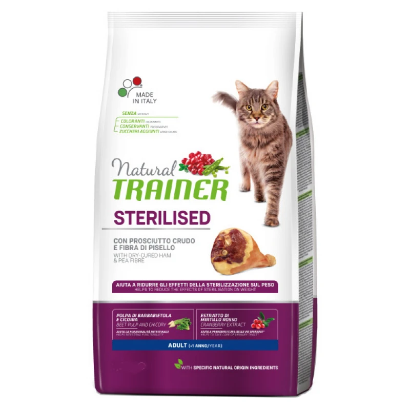 NATURAL TRAINER CAT ADULT STERILIZED ΠΡΟΣΟΥΤΟ 10kg ΞΗΡΑ ΤΡΟΦΗ ΓΑΤΑΣ