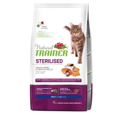 Natural Trainer Cat Adult Sterilized Σολομός 10kg Natural Trainer Cat Adult Sterilized Σολομός 10kg