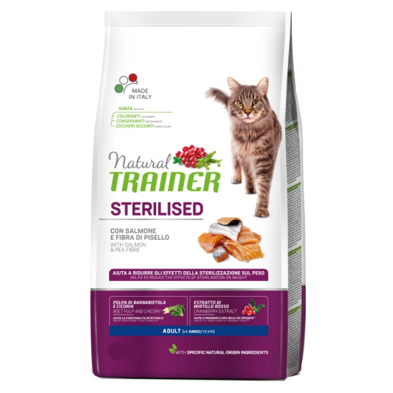 NATURAL TRAINER CAT ADULT STERILIZED ΣΟΛΟΜΟΣ 3kg ΓΑΤΕΣ