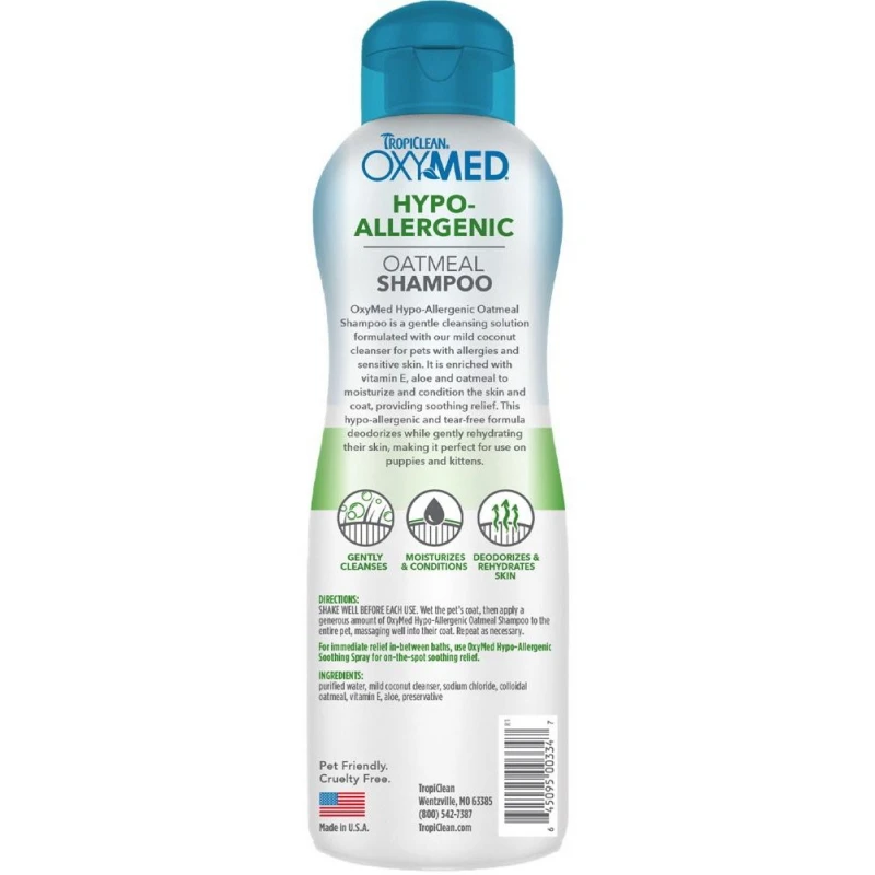 Σαμπουάν Oxymed Hypo-allergenic Oatmeal - Ήπιο, Καταπραϋντικό 592ml ΣΚΥΛΟΙ