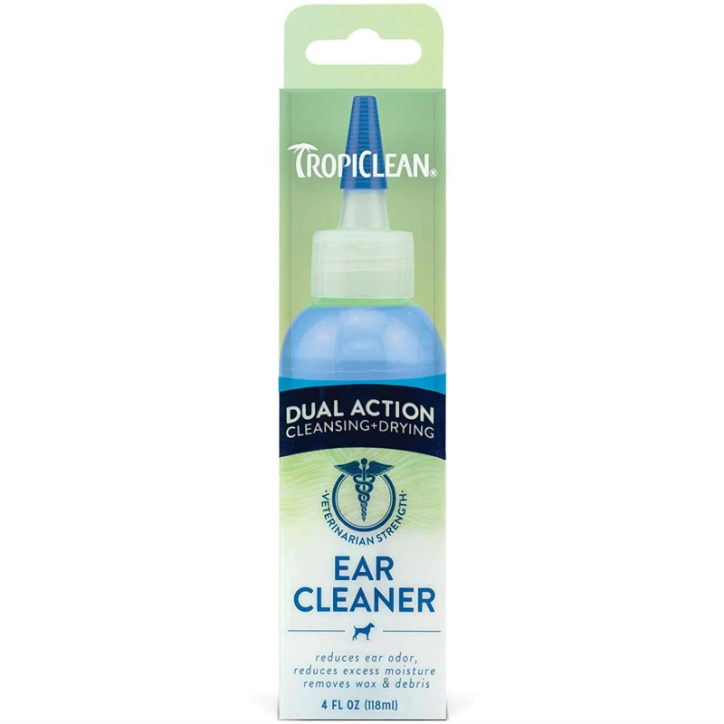 TROPICLEAN EAR CLEANER  DUAL ACTION - ΚΑΘΑΡΙΣΤΙΚΟ ΑΥΤΙΩΝ 118ml ΣΚΥΛΟΙ