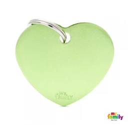 Ταυτότητα Σκύλου My Family Basic Green Heart Large Tag 4x2cm Ταυτότητα Σκύλου My Family Basic Green Heart Large Tag 4x2cm