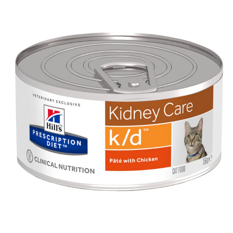 Hill's Prescription Diet k/d Kidney Care Για Γάτες Με Κοτόπουλο 156gr ΓΑΤΕΣ