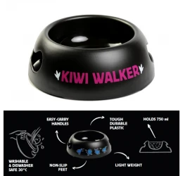 Kiwi Walker Black Bowl Pink 750ml