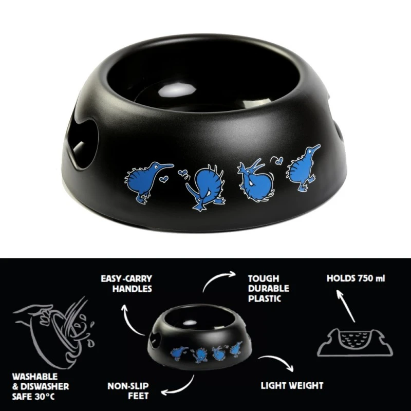 KIWI WALKER BLACK BOWL BLUE 750ML ΣΚΥΛΟΙ