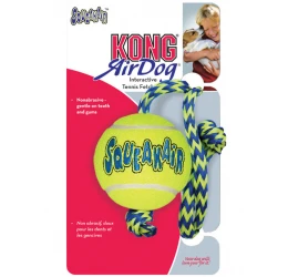 Kong AirSqueaker Tennis Ball With Rope Kong AirSqueaker Tennis Ball With Rope