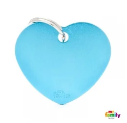 Ταυτότητα Σκύλου My Family Basic Light Blue Heart Large Tag 4x2cm Ταυτότητα Σκύλου My Family Basic Light Blue Heart Large Tag 4x2cm