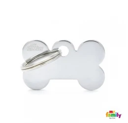 Ταυτότητα Σκύλου My Family Basic Chromed Bone Tag Small 3x2cm Ταυτότητα Σκύλου My Family Basic Chromed Bone Tag Small 3x2cm
